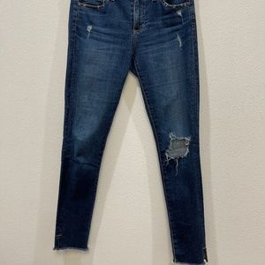 Ag Adriano Goldschmied The Legging Ankle Super Skinny Distressed Jeans Size 27